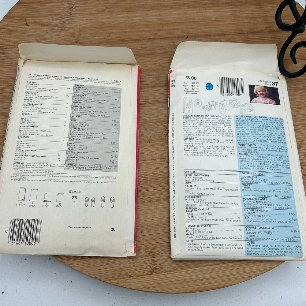 Butterick product lot